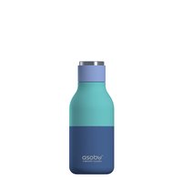 Asobu Urban - Edelstahl Isolierflasche Schwarz Patellblau 2-farbig