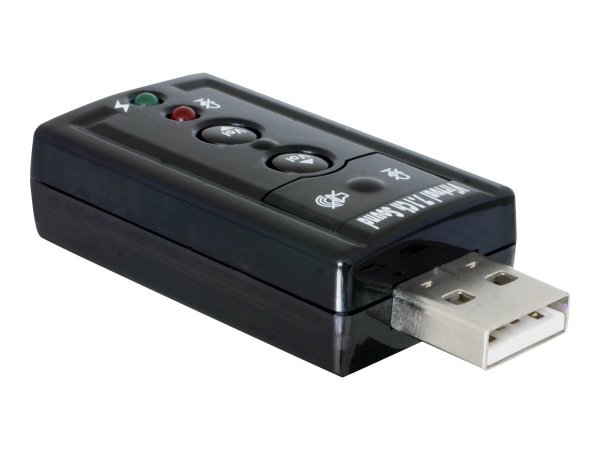 Delock USB Sound Adapter 7.1 - 2x3.5mm - USB2.0 - Nero