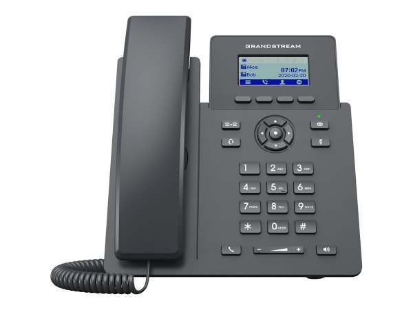 Grandstream GRP2601 - IP Phone - Nero - Cornetta cablata - 1 linee - LCD - 5,61 cm (2.21")