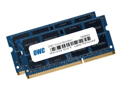 OWC 2x 8GB - PC8500 - DDR3 - 1066MHz - 16 GB - 2 x 8 GB - DDR3 - 1066 MHz - 204-pin SO-DIMM - Blu