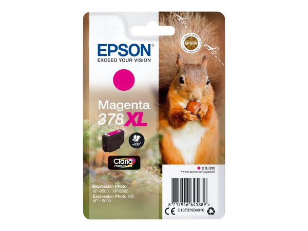 Epson Squirrel Singlepack Magenta 378XL Claria Photo HD Ink - Resa elevata (XL) - Inchiostro a base