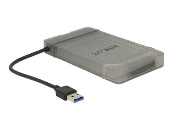 Delock 62742 - USB tipo A - SATA - Nero - Grigio - 0,15 m - JMS567 - 6 Gbit/s