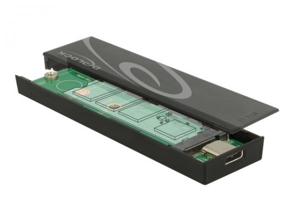 Delock 42597 - Box esterno SSD - M.2 - USB tipo-C - 6 Gbit/s - Collegamento del dispositivo USB - Ne