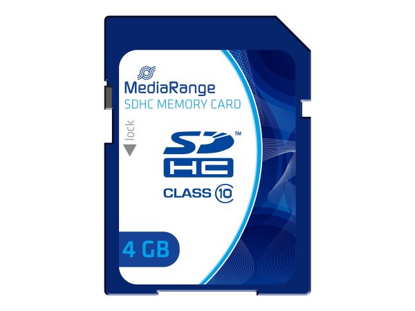 MEDIARANGE 4GB SDHC - 4 GB - SDHC - Classe 10 - 15 MB/s - 10 MB/s - Blu