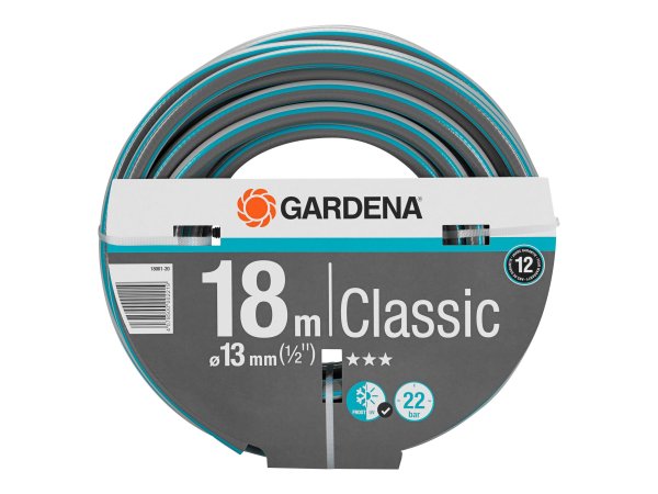 Gardena 18002-20 - 18 m - Nero - Grigio - Arancione - PVC - 22 bar - 1,3 cm