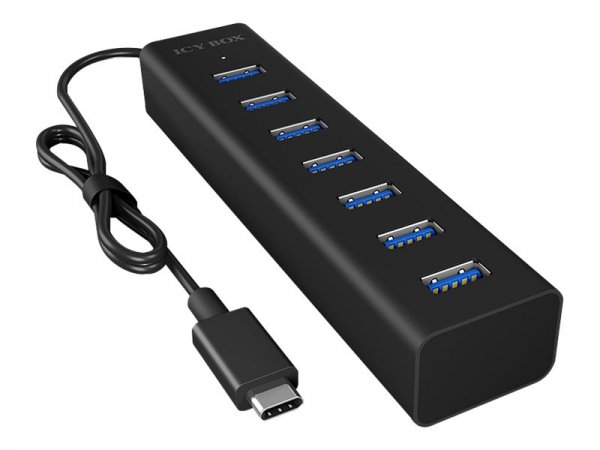 ICY BOX IB-HUB1700-C3 - USB 3.2 Gen 1 (3.1 Gen 1) Type-C - USB 3.2 Gen 1 (3.1 Gen 1) Type-A - 5000 M