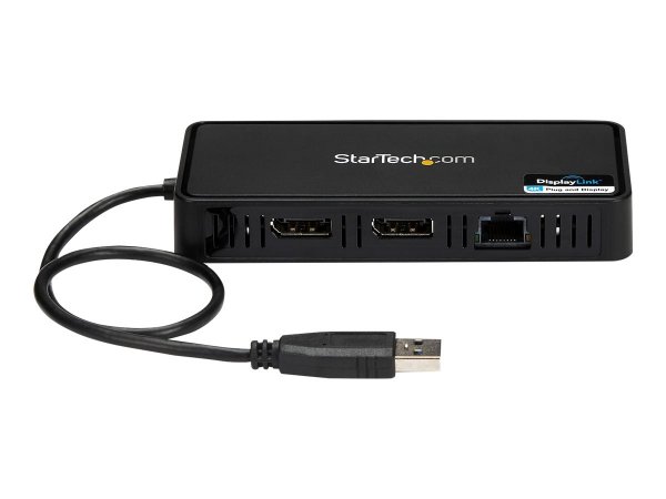 StarTech.com USB 3.0 Mini Dock - Dual Monitor USB-A Docking Station con DisplayPort 4K 60Hz e Gigabi