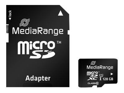 MEDIARANGE MR945 - 128 GB - MicroSDXC - Classe 10 - UHS-I - 80 MB/s - 20 MB/s