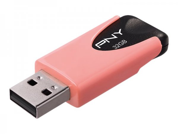PNY 32GB Attaché 4 - 32 GB - USB tipo A - 2.0 - 25 MB/s - Lamina di scorrimento - Rosa