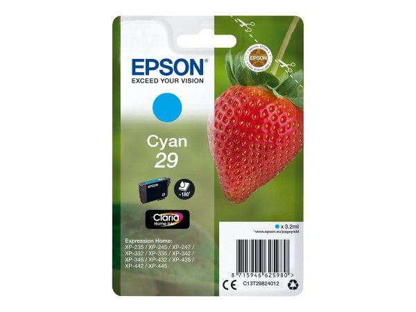 Epson Strawberry Cartuccia Fragole Ciano Inchiostri Claria Home 29 - Resa standard - 3,2 ml - 180 pa