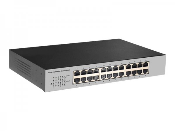 DIGITUS Switch Fast Ethernet N-Way a 24 porte - Non gestito - Fast Ethernet (10/100) - Full duplex -