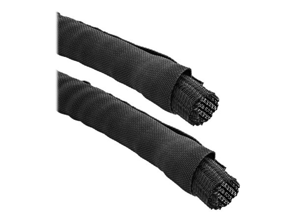InLine Canalina rete in poliestere - autorichiudibile - nero - 10mm - 1m