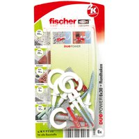 fischer DUOPOWER 6x30 RH N K 6| 535221 - hellgrau/rot