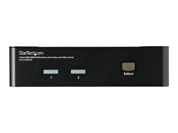 StarTech.com 2 Port USB HDMI KVM Switch / Umschalter mit Audio und USB 2.0 Hub