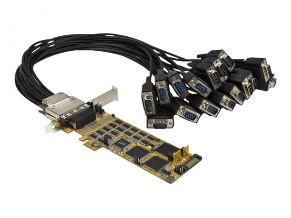 StarTech.com Scheda seriale PCI Express a16 porte DB9 RS232 - Staffa a Profilo basso (installata) e