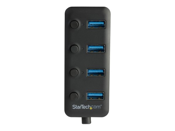 StarTech.com Hub USB 3.0 a 4 porte - 4x USB-A con Swith On/Off Individuale - USB 3.2 Gen 1 (3.1 Gen