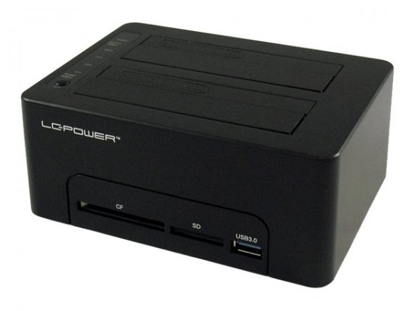 LC-Power LC-DOCK-U3-CR - HDD,SSD - SATA - 2.5,3.5" - USB 3.2 Gen 1 (3.1 Gen 1) Type-A - CF,SD - 5 Gb