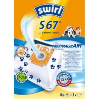 Swirl S 67 NeutralizAir - A cilindro - Sacchetto per la polvere - Blu - Bianco - 4 pz