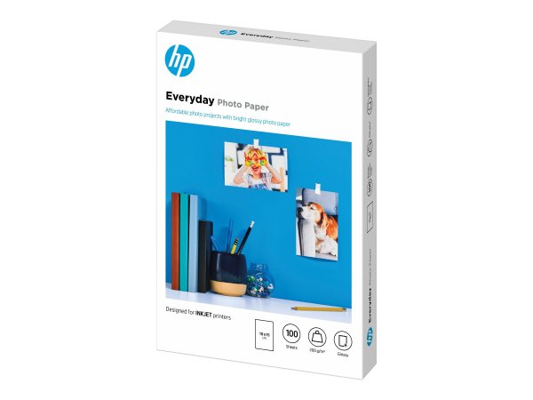 HP Confezione da 100 fogli carta fotografica lucida Everyday 10 x 15 cm - Lucida - 200 g/m² - 10x15
