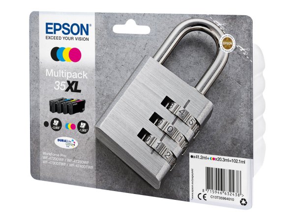 Epson Padlock Multipack 4-colours 35XL DURABrite Ultra Ink - Resa elevata (XL) - Inchiostro a base d