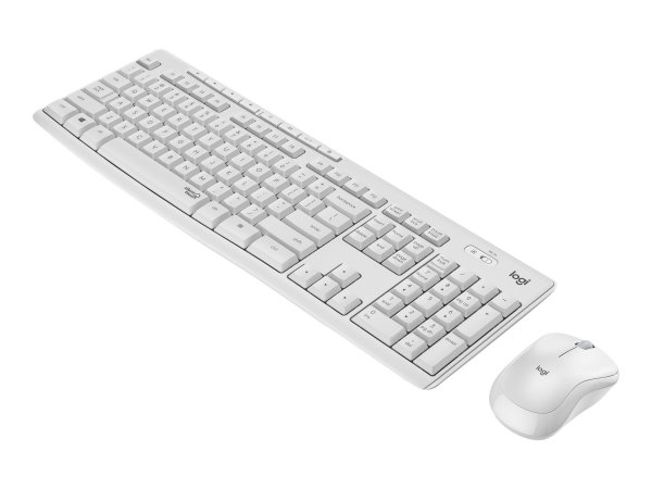 Logitech MK295 Silent Wireless Combo - Full-size (100%) - USB - QWERTZ - Bianco - Mouse incluso