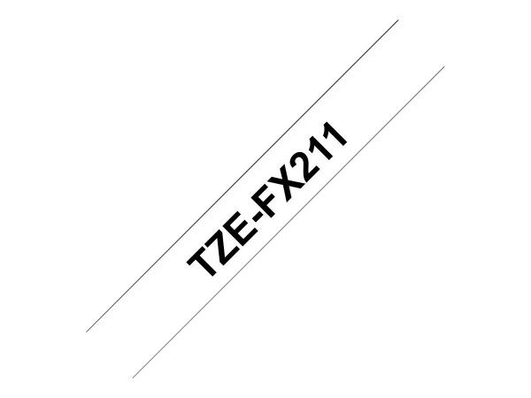 Brother TZe-FX211 - Black on white