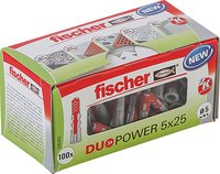 fischer DUOPOWER 5 x 25 LD - Rotondo - Plastica - 2,5 cm - 5 mm - 3,5 cm - 100 pezzo(i)