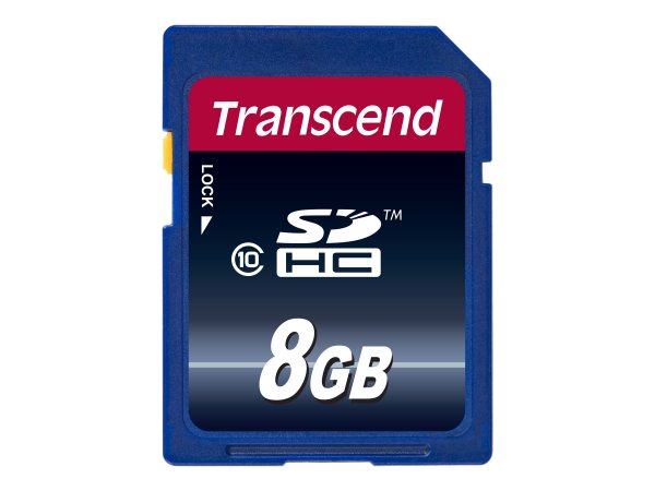 Transcend TS8GSDHC10 - 8 GB - SDHC - Classe 10 - NAND - 30 MB/s - Nero