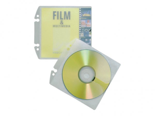 Durable Busta Porta CD/DVD Cover Easy - Custodia a borsellino - 2 dischi - Trasparente - Polipropile
