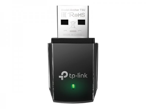 TP-LINK Archer T3U - Cablato - USB - WLAN - Wi-Fi 5 (802.11ac) - 1267 Mbit/s - Nero