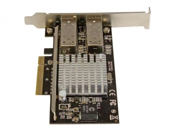 StarTech.com 10G Network Card - 2x 10G Open SFP+ Multimode LC Fiber Connector - Intel 82599 Chip - G