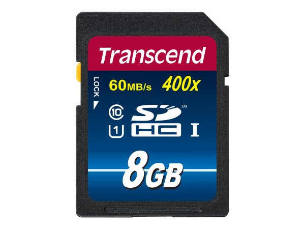 Transcend 8GB SDHC Class 10 UHS-I - 8 GB - SDHC - Classe 10 - NAND - 90 MB/s - Class 1 (U1)