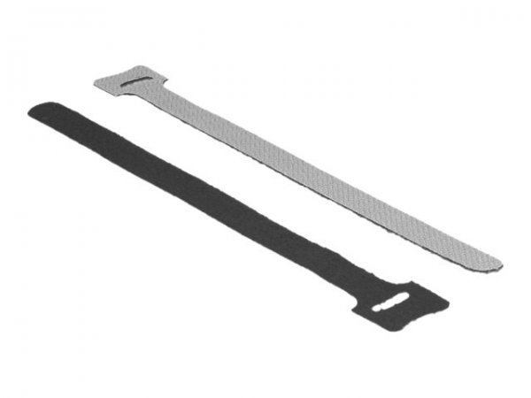 Delock Velcro - Kabelbinder - 15 cm - Schwarz (Packung mit 10)
