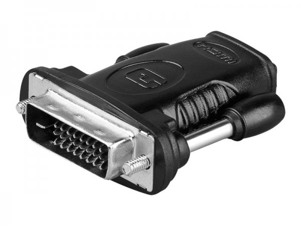Wentronic 68482 - HDMI 19pin F - DVI-D 24+1pin M - Nero