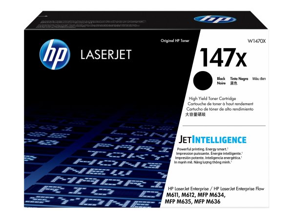 HP LaserJet Cartuccia toner nero originale 147X ad alta capacità - 25200 pagine - Nero - 1 pz