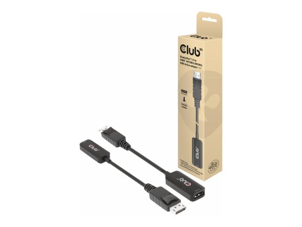 Club 3D CAC-1088 - 0,21 m - DisplayPort - HDMI - Maschio - Femmina - Dritto