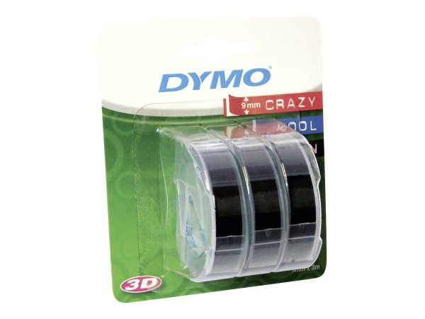 Dymo Self-adhesive - black - Roll (0.9 cm x 3 m) 3 roll(s) blister