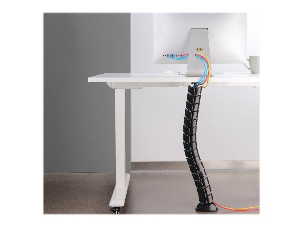 InLine Canalina flessibile - verticale per tavoli - 2 camere - 0,80m nero