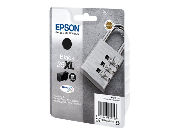 Epson Padlock Singlepack Black 35XL DURABrite Ultra Ink - Resa elevata (XL) - Inchiostro a base di p