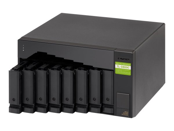 QNAP TL-D800C - Box esterno HDD/SSD - 2.5/3.5" - Seriale ATA II - Serial ATA III - 6 Gbit/s - Hot-sw