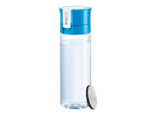 BRITA Fill&Go Bottle Filtr Blue - Bottiglia per filtrare l'acqua - 0,6 L - Blu - Trasparente