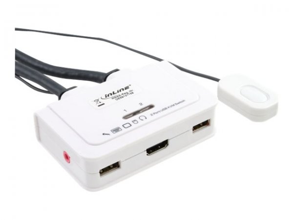 InLine KVM Switch - 2 porte - USB HDMI - Full HD - Audio - all-in-one