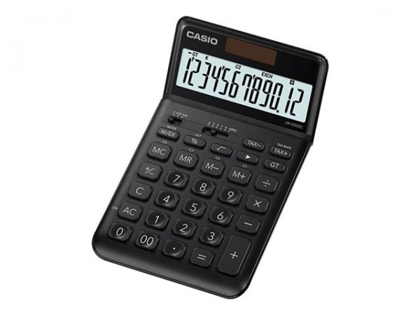 Casio JW-200SC-BK - Desktop - Calcolatrice di base - 12 cifre - Display inclinabile - Batteria/Solar