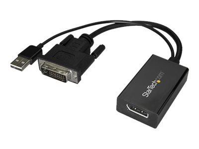 StarTech.com DVI auf DisplayPort Adapter mit USB Power - DVI-D zu DP Video Adapter - DVI zu DisplayP