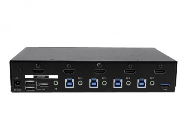 StarTech.com Switch Commutatore KVM a 4 Porte HDMI con Hub USB 3.0 - 1080p - 1920 x 1080 Pixel - Mon