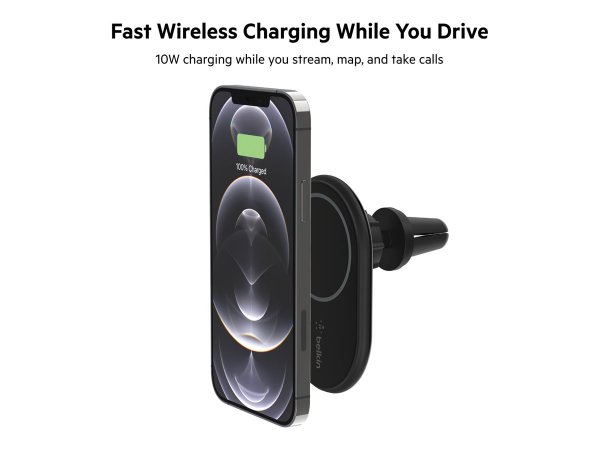 Belkin BOOST CHARGE - Car wireless charging holder + car power adapter