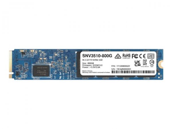 Synology SNV3410 - SSD - 800 GB - PCIe 3.0 x4 (NVMe) -• 800 GB - 3,5 mm Bauhöhe• M.2 2280 Card