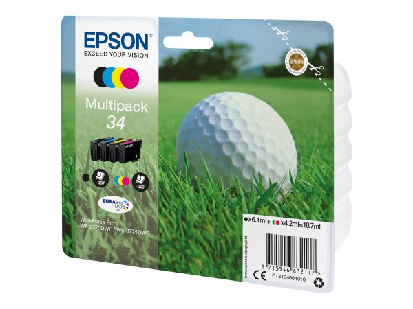 Epson Golf ball Multipack 4-colours 34 DURABrite Ultra Ink - Resa standard - Inchiostro a base di pi