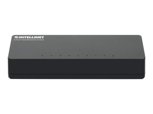 Intellinet Desktop 8-Port Fast Ethernet Switch schwarz - Interruttore - 0,1 Gbps