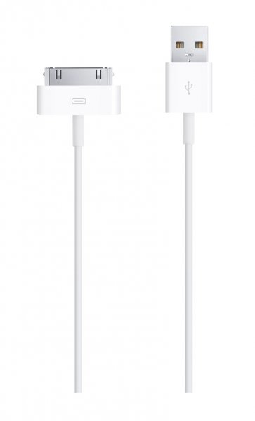 Apple 30-pin to USB Cable - White - USB A - Apple 30-pin - 1 m - Male - Male